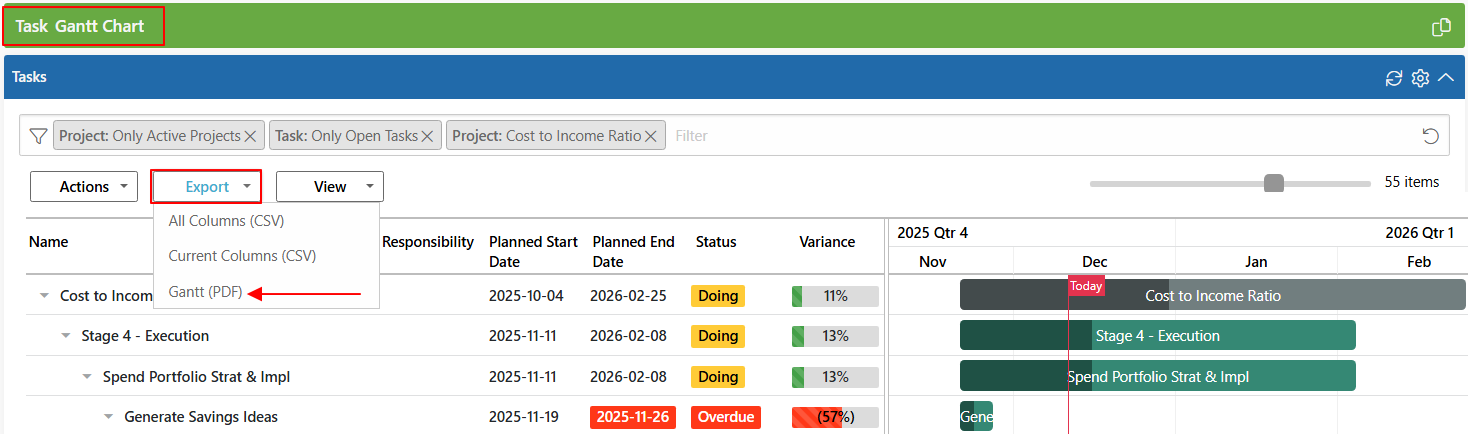 Tasks – PPO Support Portal